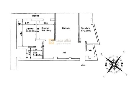 Ultracentral - Anastasie Panu, 3 camere spatios, panorama splendida