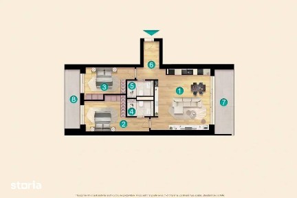 3H: Apartament 3 camere cu 2 balcoane, KronenPark Pipera Voluntari