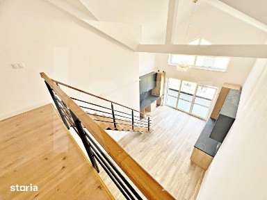 Penthouse cu 3 camere, 2 bai si dressing, intabulat, contoare montate