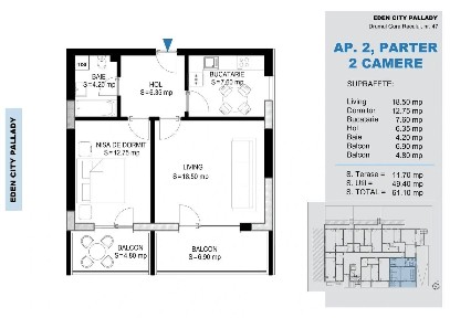 Apartament 2 camere metrou Teclu direct dezvoltator