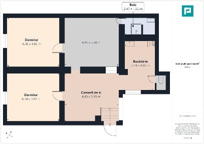 Apartament 4 camere, 85 mp, strada Ion Ghica