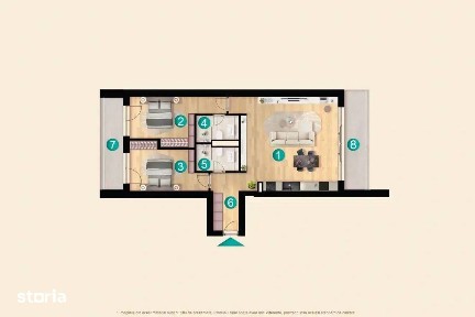 3D: 3 camere cu 2 terase de 19 mp, KronenPark Pipera - Voluntari