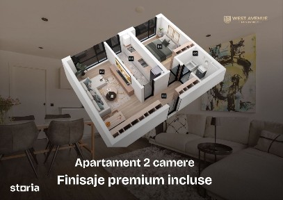 2 camere aproape de West Gate & Militari | parc privat