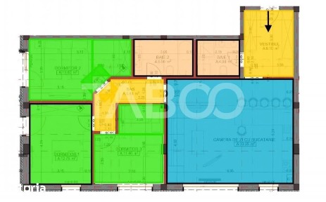 Apartament 4 camere decomanda 2 bai 95 mpu parcare Arhitectilor Sibiu