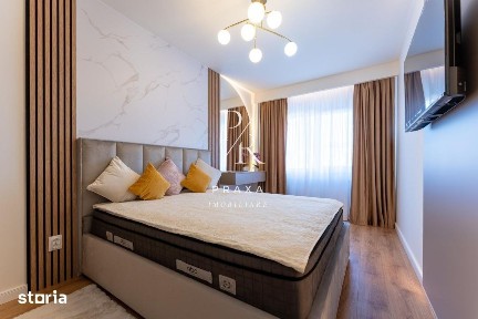 Apartament 2 camere 56 mp, decomandat, finisat, mobilat LUX zona Terra