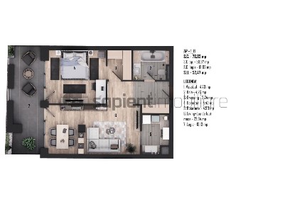 De vânzare apartament 2 camere, ultracentral, semifinisat