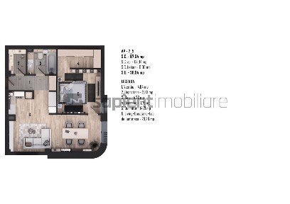 De vânzare apartament 2 camere, ultracentral, semifinisat