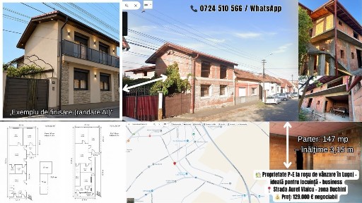 Proprietate P+E la roșu de vânzare în Lugoj, pentru locuință+business.