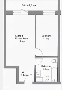 Apartament 2 camere,NZEB bloc din 2026,etaj 1, zona Terra