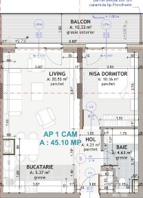 Apartament 2 camere 45mp UTILI | Ansamblul EROILOR | Finisat | Etaj 7