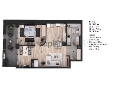 Apartament nou, modern cu 2 camere - Ultracentral - Cuza Voda