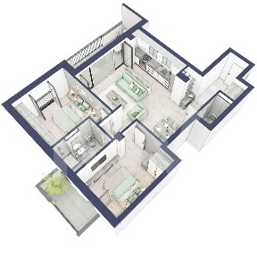 Apartament 3 camere, etaj 1, intabulare vara 2026