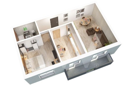 Apartament 2 camere - 56.15mp utili + balcon 6.7mp - Doamna Stanca