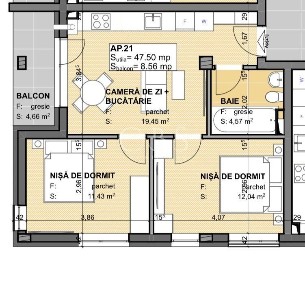 Exclusivitate! Com0%! Apartament 3 camere la semifinisat in Apahida Es