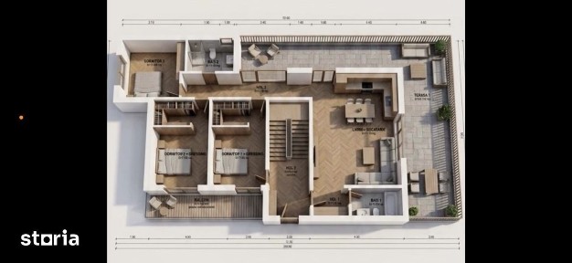 Apartament 4 camere- construcție nouă - 115 mp + terasă 65 mp