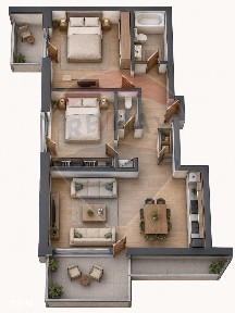 Apartament 3 camere | 123 mp | Etaj 3 | Zona Nord - Pipera