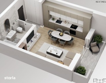 Apartament cu 1 Camera | Giroc | AC, Incalzire pardoseala, Parcare inc