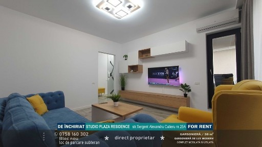 Garsoniera de inchiriat 39 mp PLAZA RESIDENCE