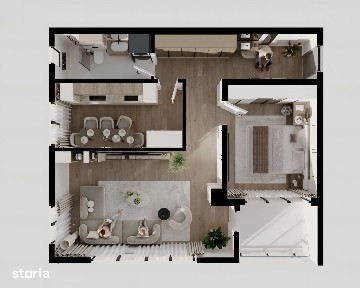Apartament cu 2 camere decomandate de vanzare in Sibiu