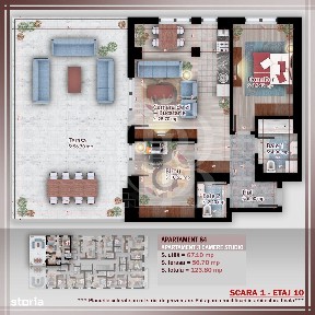 Apartament 3 camere cu terasa Titan Pallady Metrou Nicolae Teclu