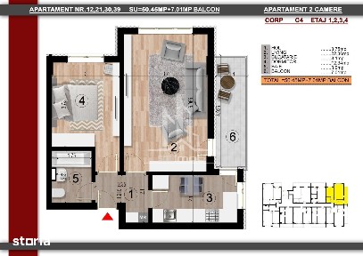 Metrou Berceni Biruintei 2 camere tip studio.