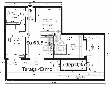 Apartamente cu 3 camere/60-63mp/TERASE 24-52mp/IMOBIL NZEB/TVA INCLUS.