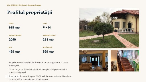 Vilă P+M în Comuna Snagov - Ciofliceni, la 100 m de Lacul Snagov