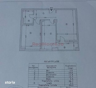 2 camere | decomandat | 60,8 mp | parcare inclusa | Mobilat si utilat