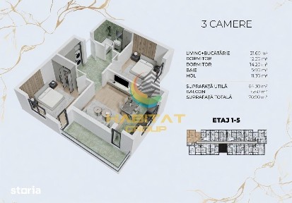 Vânzare 3 camere - Popești Leordeni | Metrou Berceni la 5 min