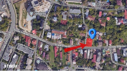 Palas - Str Smardan,Teren 450 mp, Deschidere 24m, locuinta,clinica