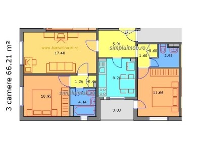 3 camere 66 mp metrou Piata Sudului etaj 3/8 Sector 4