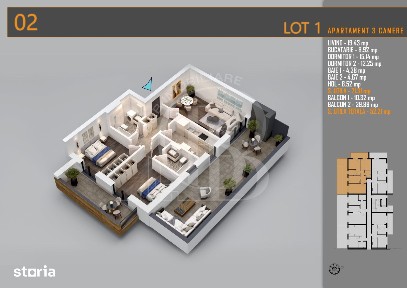 Apartament 3 camere Cu terasa Generoasa-Titan Th. Pallady