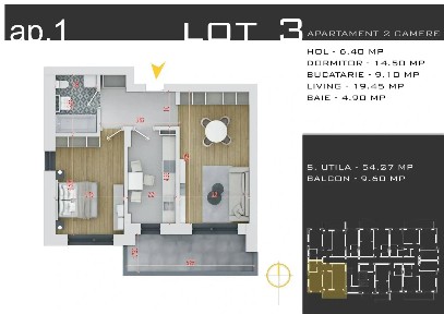 Apartament 2 camere parcare gratuita metrou Teclu Pallady boutique