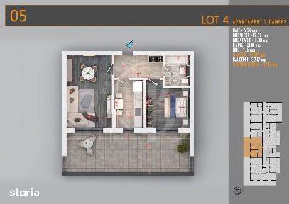 Apartament 2 camere cu Terasa Titan-Pallady-Metrou Teclu
