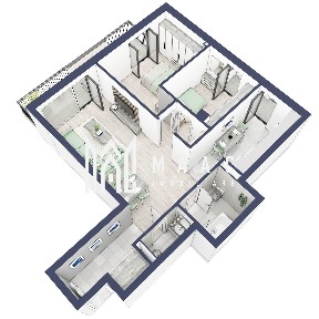 Apartament 3 camere | Balcoane/Terase 31.7 mp | Gradina ca. 61mp | Tur
