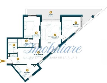 Apartament 3 camere 88,2 mp, terasa 30,3, ansamblu Intre Lacuri