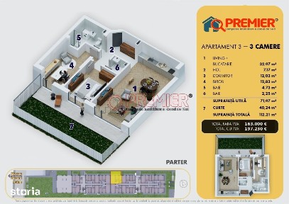 Popesti Leordeni - metrou Berceni apartament plus curte