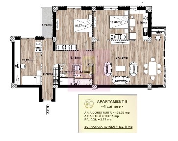 Apartament NOU cu 4 camere de vanzare in Campina