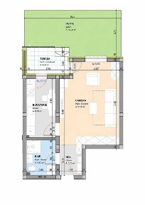 Garsoniera noua,constructie 2026, 38 mp si gradina proprie 19 mp