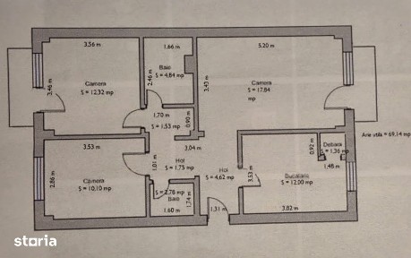 Apartament decomandat cu 3 camere si potential excelent - Zona Soare