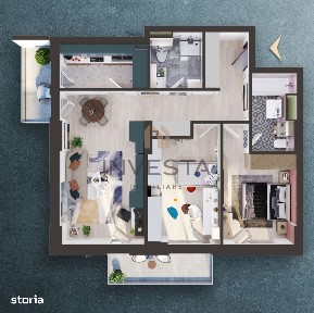 Apartament cu 3 camere 73 mp, Etajul 1, Finisat, Elite City