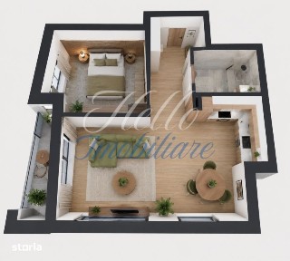 Apartament 2 camere 58.42 mp Cluj zona Centrala bloc NZEB