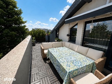 Apartament mobilat complet cu 2 camere, terasă și garaj