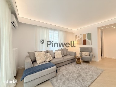 Apartament lux 3 camere Cortina Residence Baneasa 85mp mobilat premium