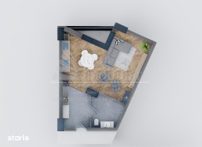 Apartament 1 camera Tatarasi, 40 metri, etaj 2 Cod:157696