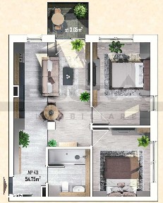 Apartament de 3 camere, bloc nou, parcare subterana, zona Apahida