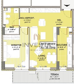 Apartament cu 2 camere in Iris - Ansamblu Exclusivist, imobil nZEB