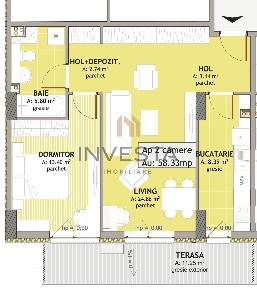 Apartament cu 2 camere in Iris - Ansamblu Exclusivist, imobil nZEB