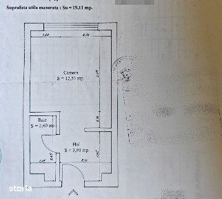 Garsoniera la parter inalt, zona CET, aproape de piata