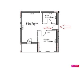 Apartament 2 camere, mobilat si utilat modern - 32,70 mp + balcon